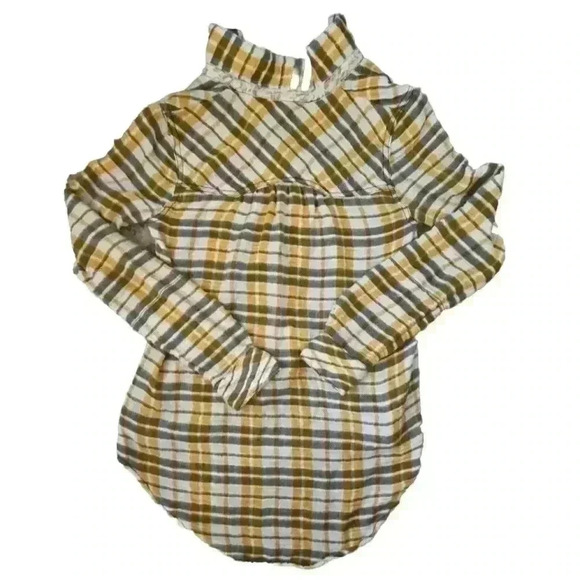 Free People Womens Gauzy Flannel Long Sleeve Button Down Top XS - Picture 11 of 14